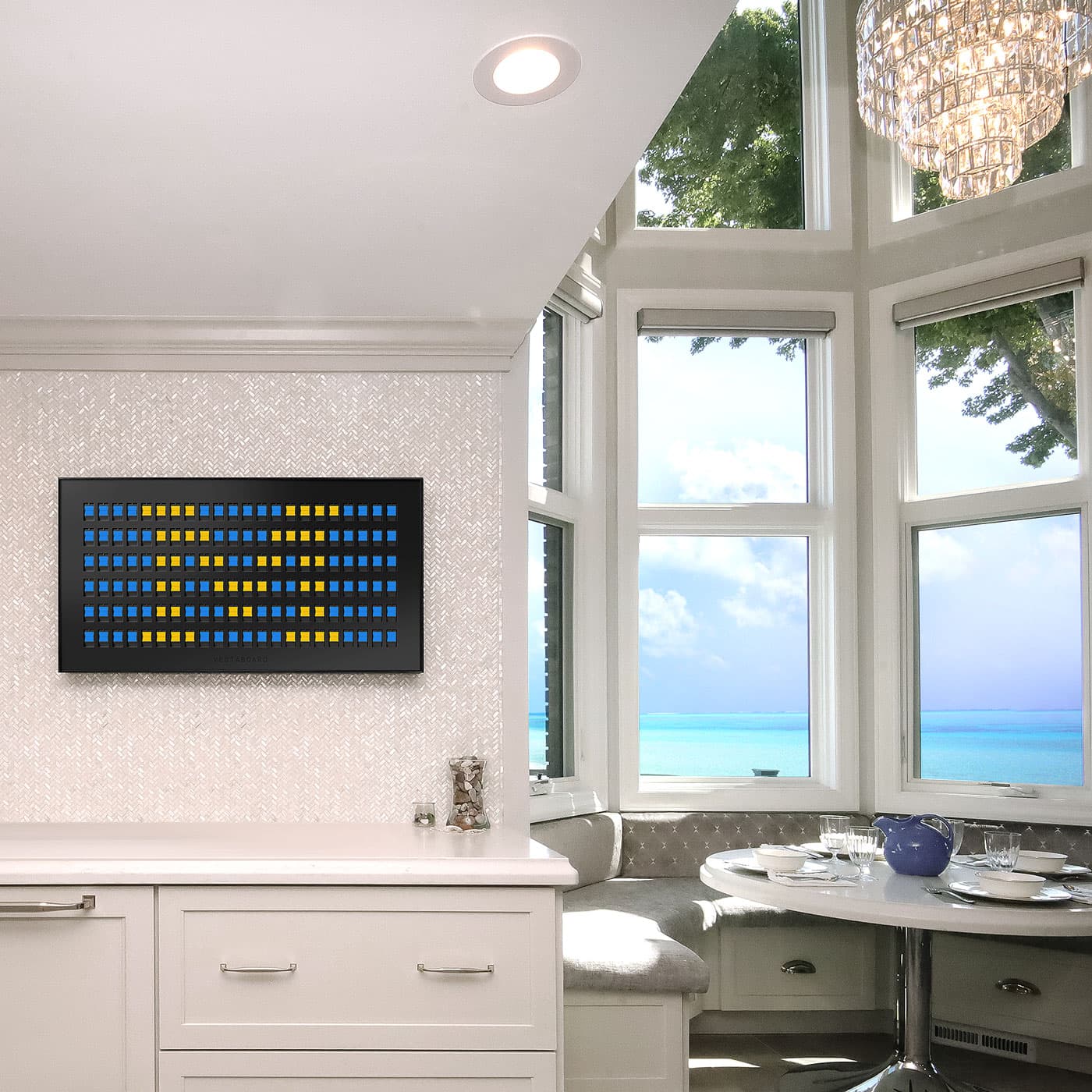 Vestaboard is family’s centerpiece for dream home