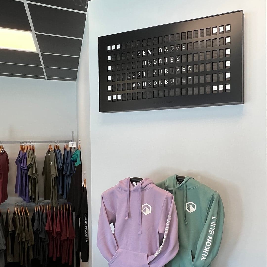 Vestaboard draws attention and drives product discovery at Yukon Built
