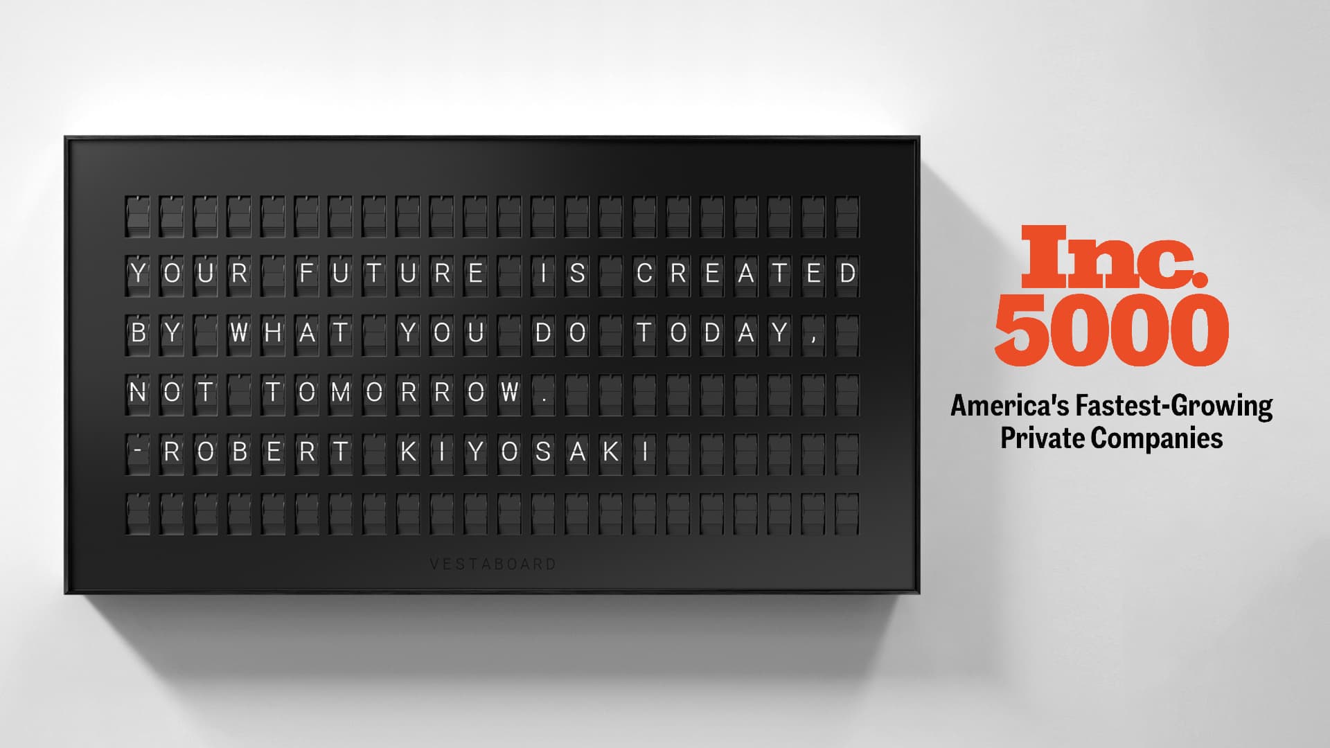Vestaboard joins top 10% of Inc. 5000 Fastest-Growing Companies