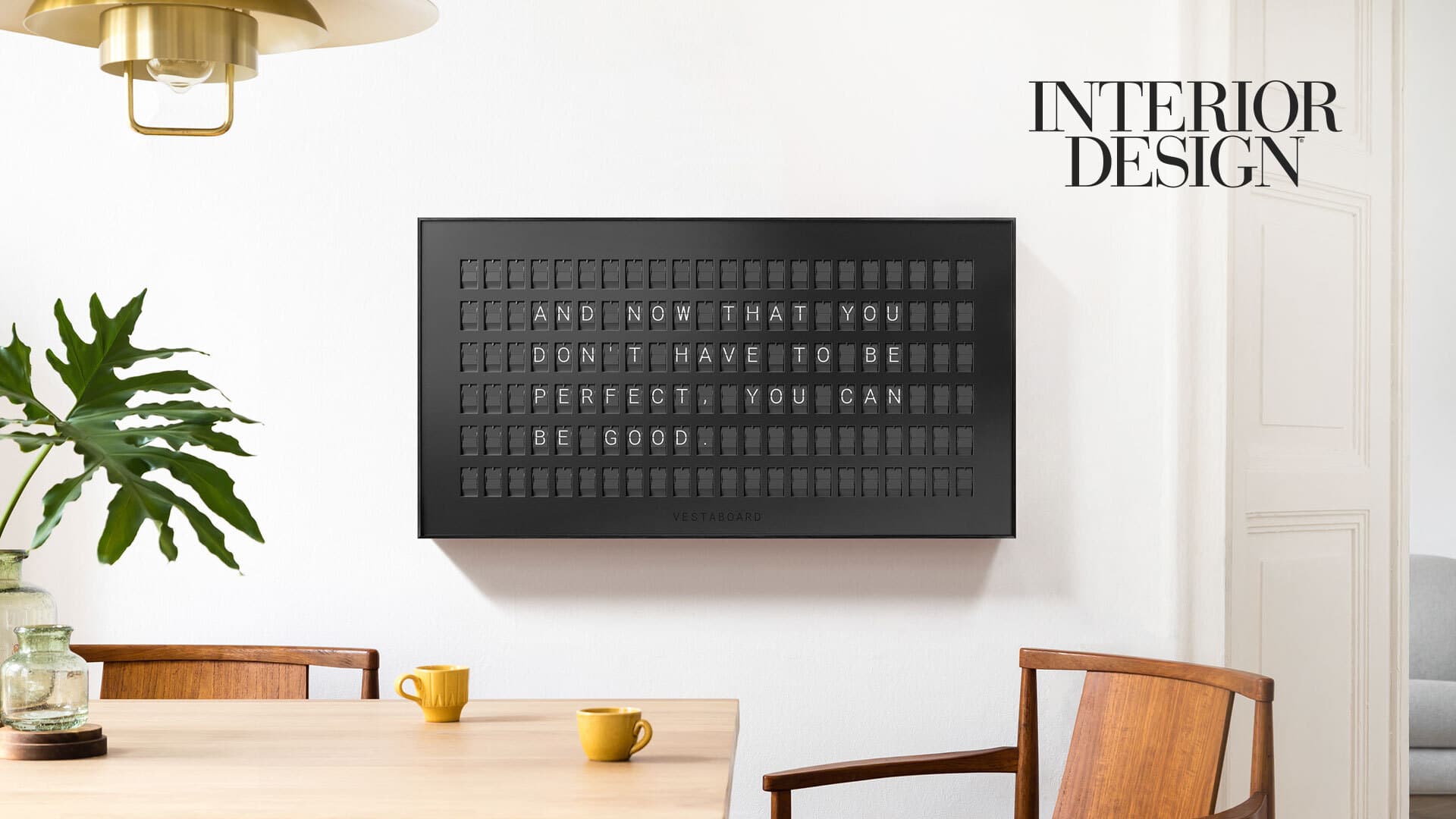 Interior Design Magazine and more feature Vestaboard