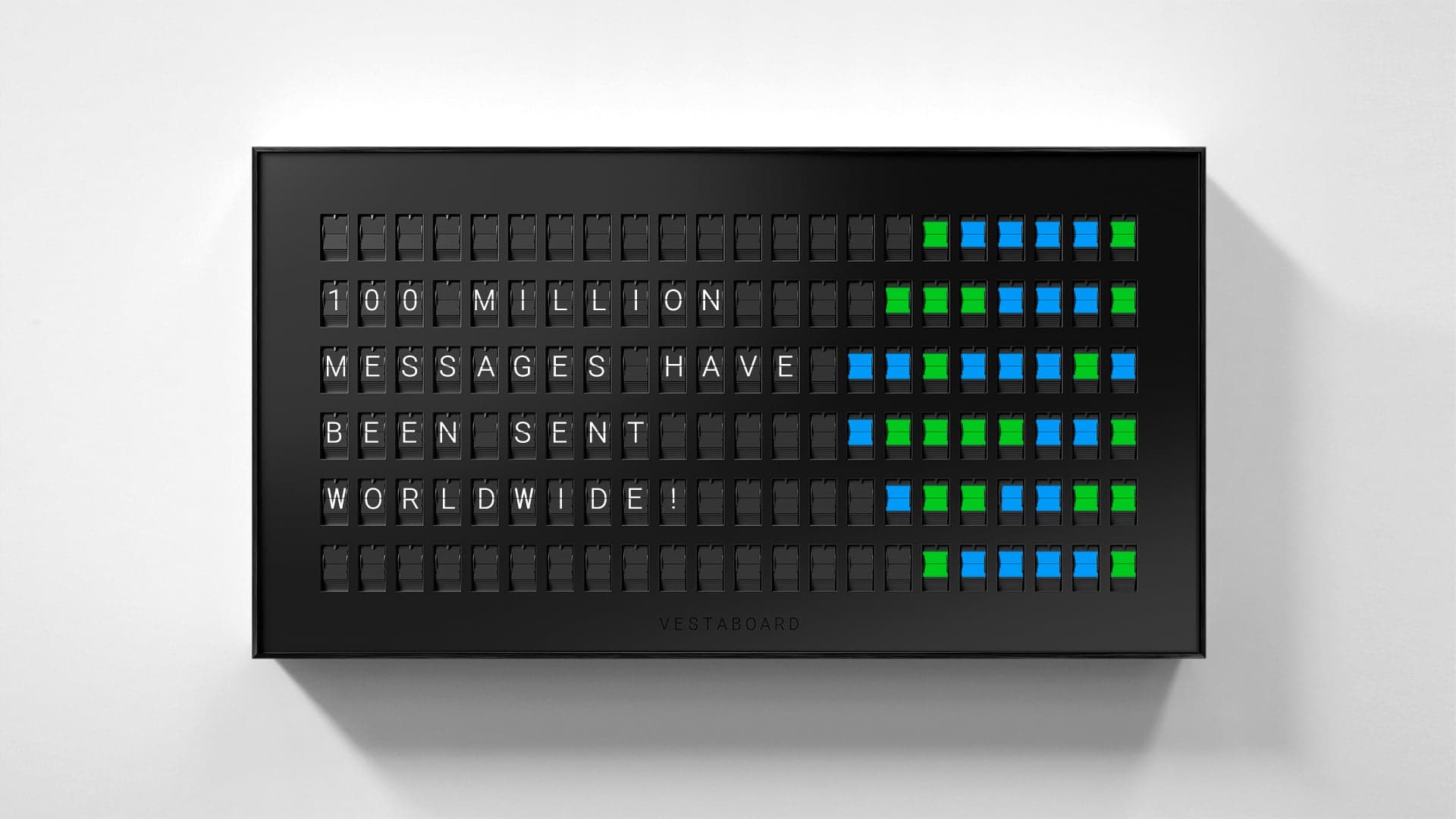 Vestaboard Celebrates 100 Million Messages Sent Worldwide