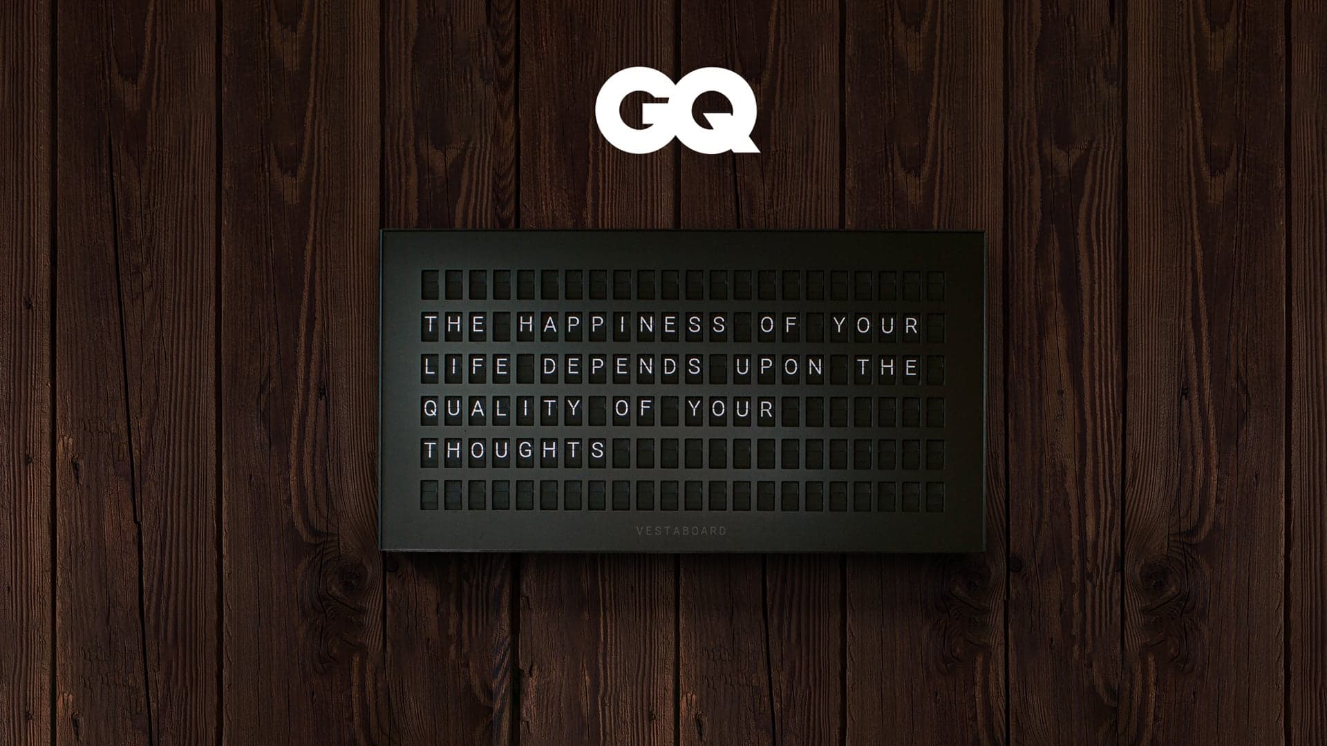 GQ selects Vestaboard for holiday gift list