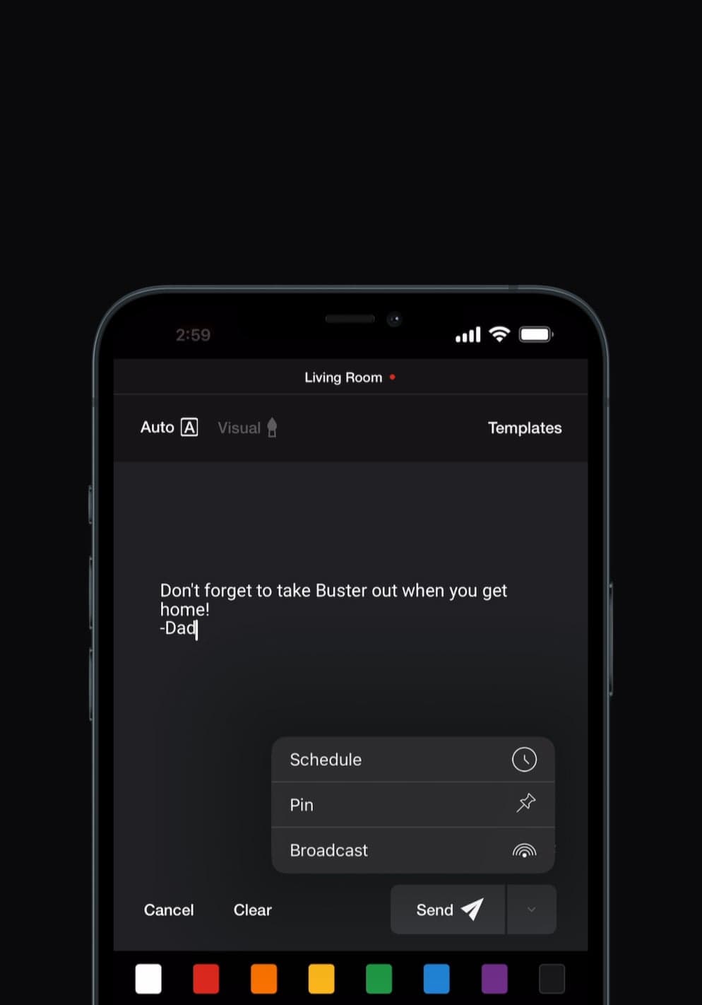 Send instantly or schedule for later