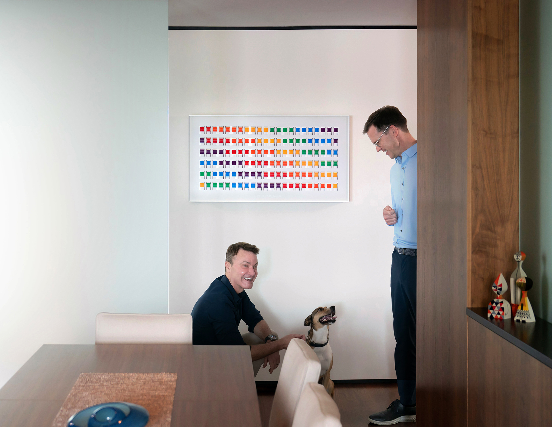 Artfilled home interactive with Vestaboard