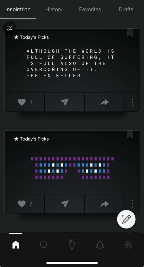 home screen