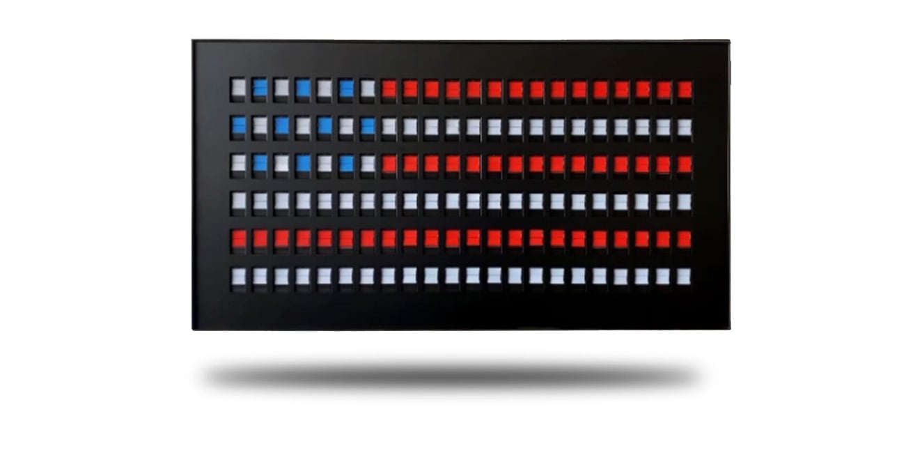 vestaboard smart messaging displays USA flag