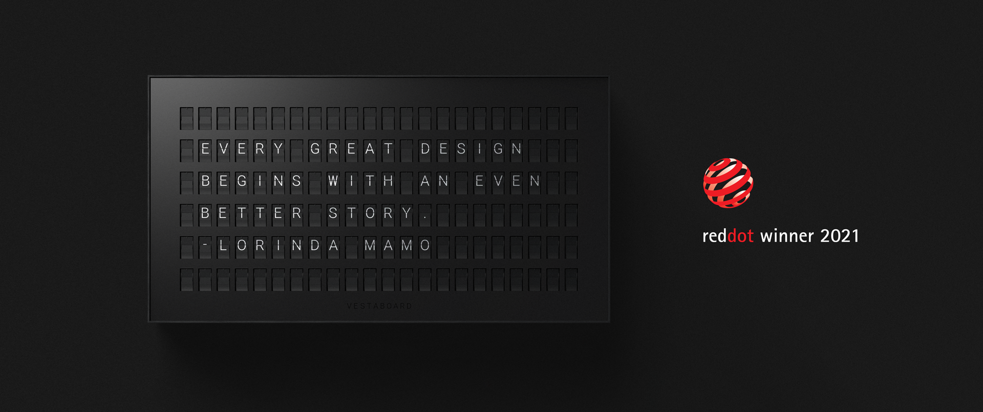 Vestaboard messaging display wins Red Dot Design Award for Product Design